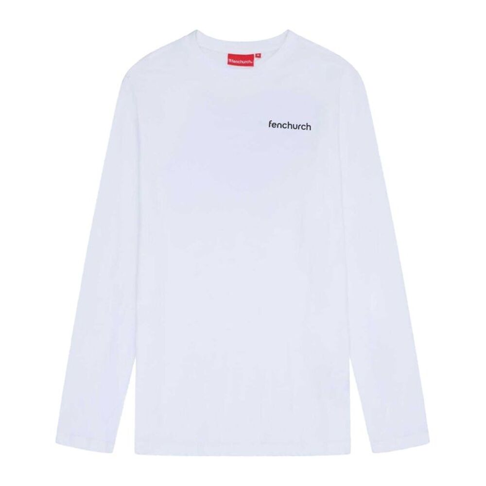 Fenchurch Mens Spencer Long-Sleeved T-Shirt / White